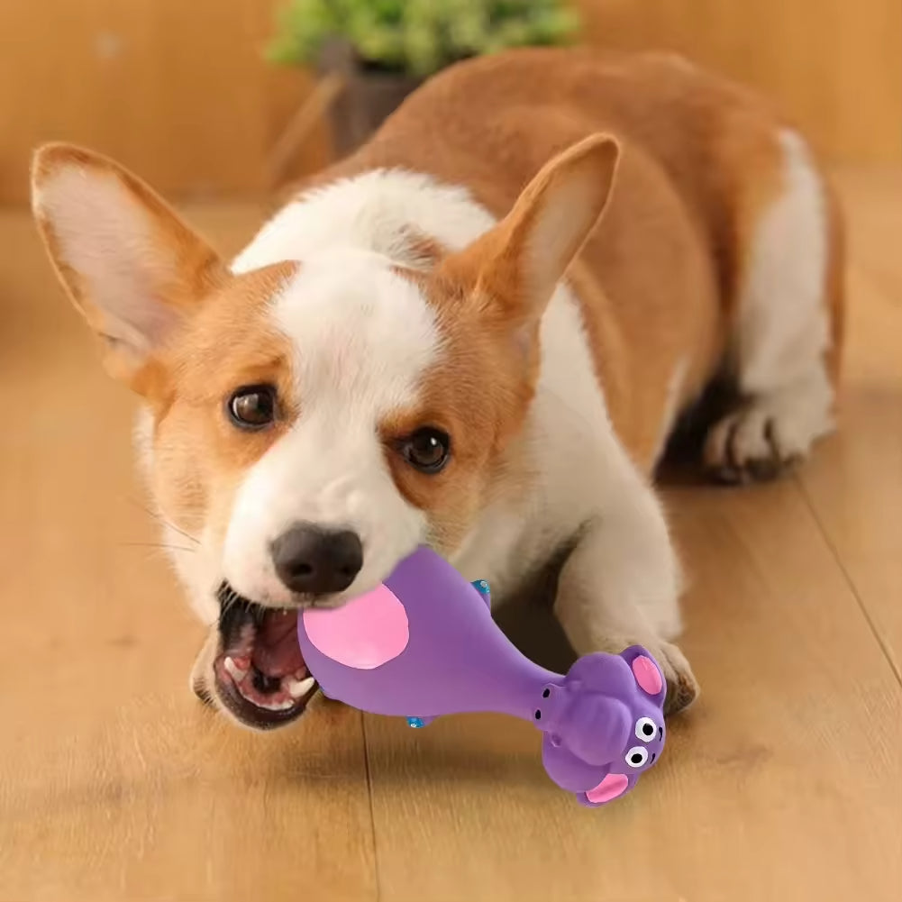 4 pcs Cute Latex Dog Chew Toys with Sound – Interactive Puppy Teething & Dental Health.