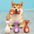 4 pcs Cute Latex Dog Chew Toys with Sound – Interactive Puppy Teething & Dental Health.