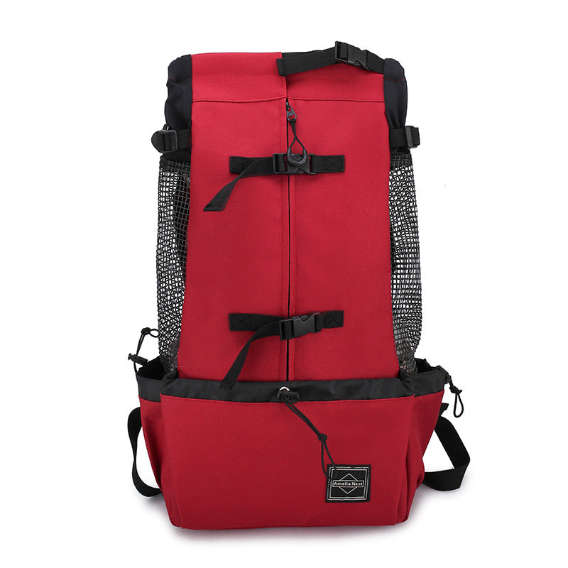Portable Pet Dog Carrier Backpack – Double Shoulder Outdoor Travel Bag for Small Dogs, Comfortable Hands-Free Pet Carrier for Hiking & Travel