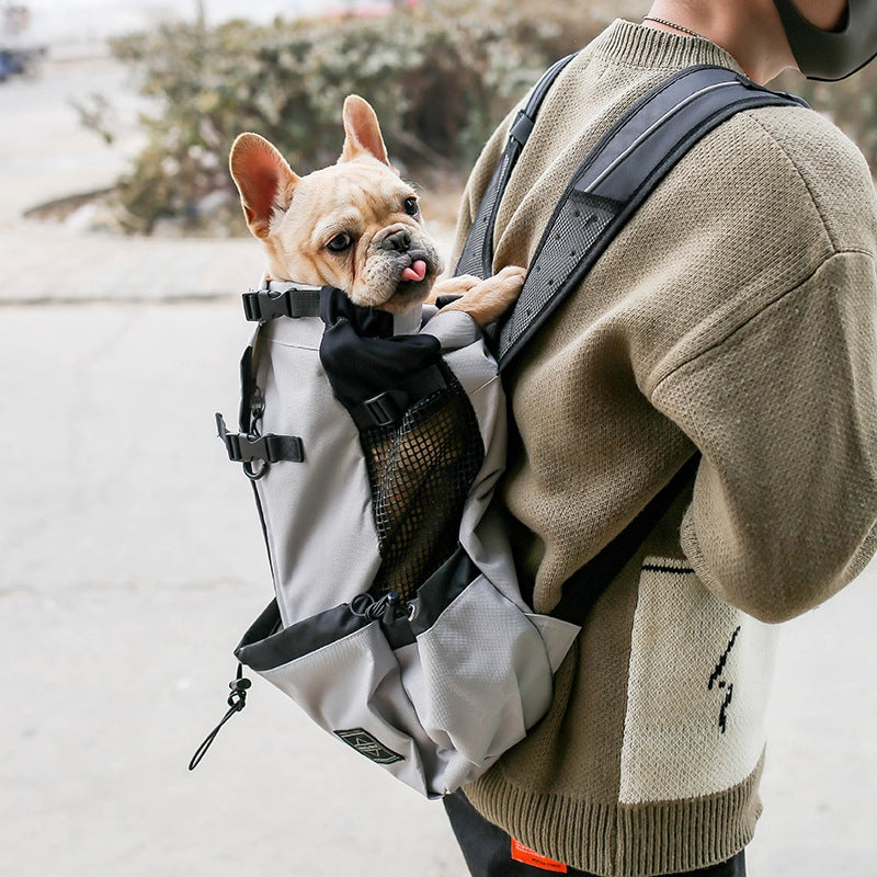 Portable Pet Dog Carrier Backpack – Double Shoulder Outdoor Travel Bag for Small Dogs, Comfortable Hands-Free Pet Carrier for Hiking & Travel