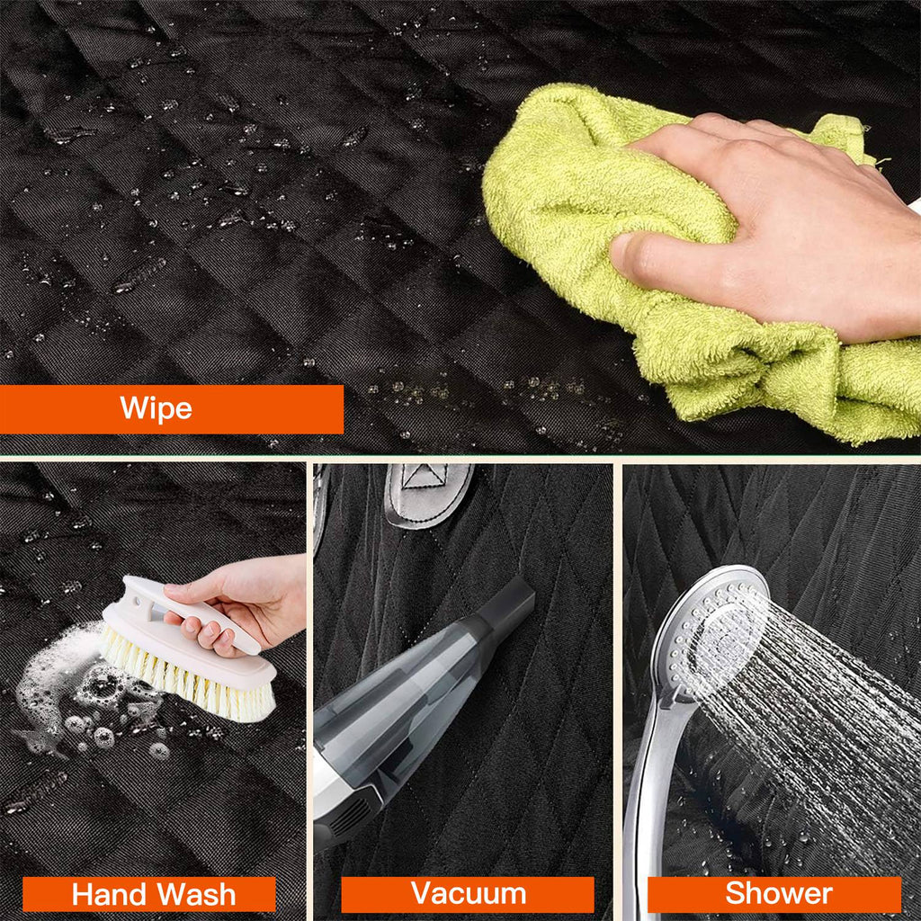 Premium Waterproof Dog Car Seat Cover – Scratch Resistant Back Seat Protector with Safety Belt for SUV & Truck.