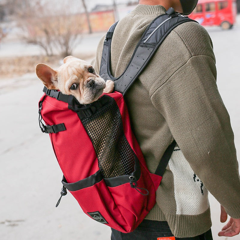 Portable Pet Dog Carrier Backpack – Double Shoulder Outdoor Travel Bag for Small Dogs, Comfortable Hands-Free Pet Carrier for Hiking & Travel