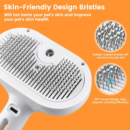 3‑in‑1 Steam Brush – Pet Spray & Hair Removal Comb