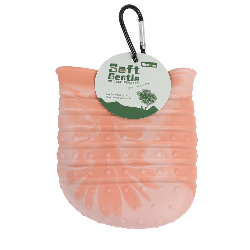 2-in-1 Dog Paw Cleaner Cup – Portable Pet Foot Washer Brush Bucket.