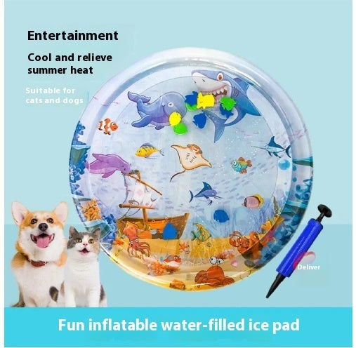 Cooling Pet Water Bed Mat for Dogs & Cats – Summer Ice Cooling Cushion Pad.