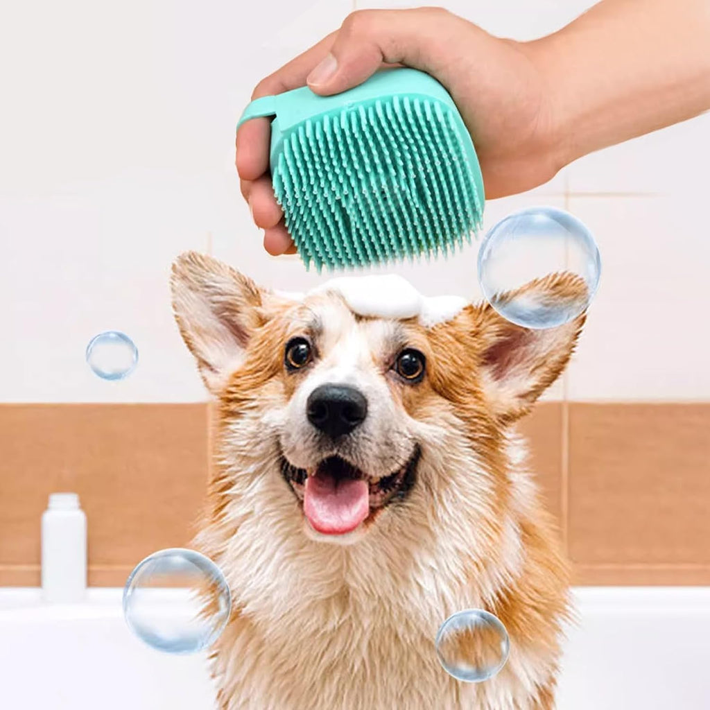 7PCS Premium Pet Grooming Kit for Dogs & Cats – Self Cleaning Slicker Brush, Nail Clipper, Flea Comb & Bath Grooming Set