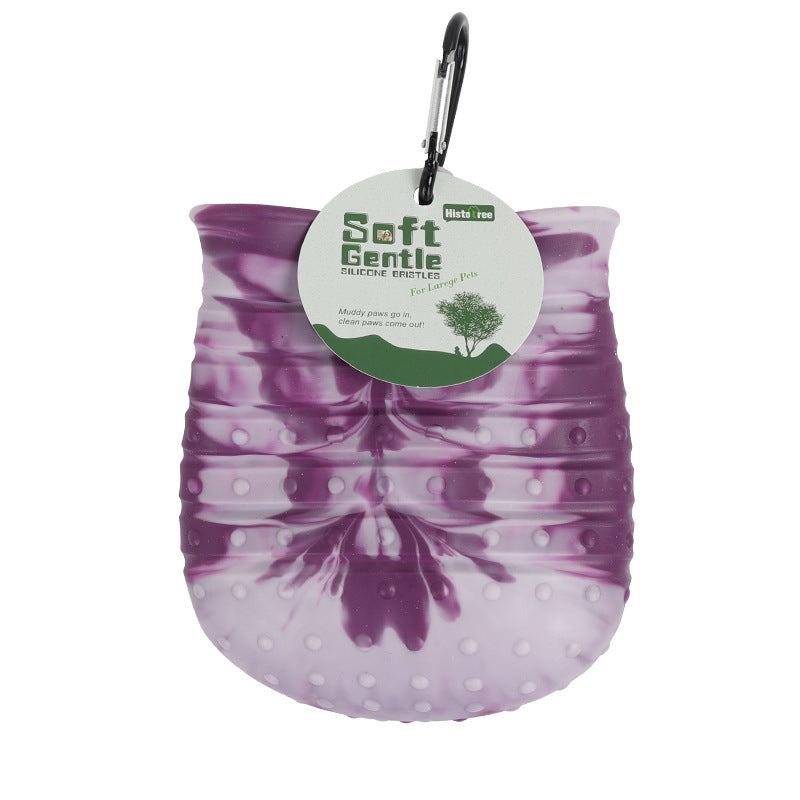 2-in-1 Dog Paw Cleaner Cup – Portable Pet Foot Washer Brush Bucket.