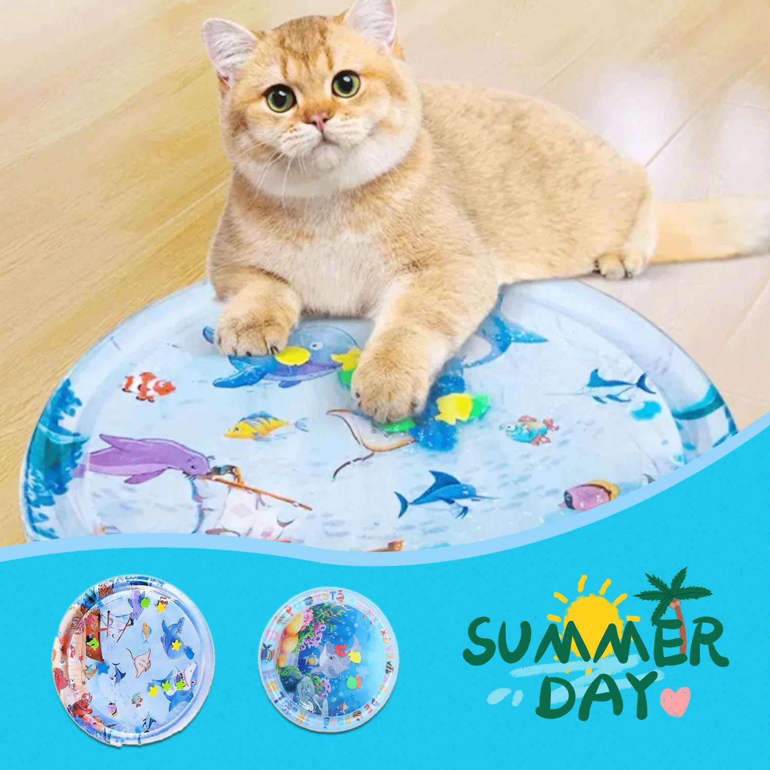 Cooling Pet Water Bed Mat for Dogs & Cats – Summer Ice Cooling Cushion Pad.