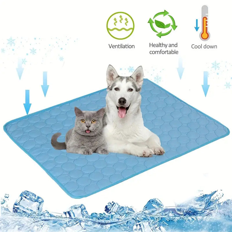 Summer Cooling Mat for Dogs & Cats – Extra Large Cold Ice Pad Pet Bed Blanket