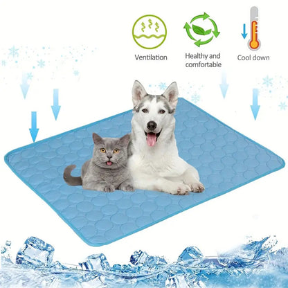 Summer Cooling Mat for Dogs & Cats – Extra Large Cold Ice Pad Pet Bed Blanket