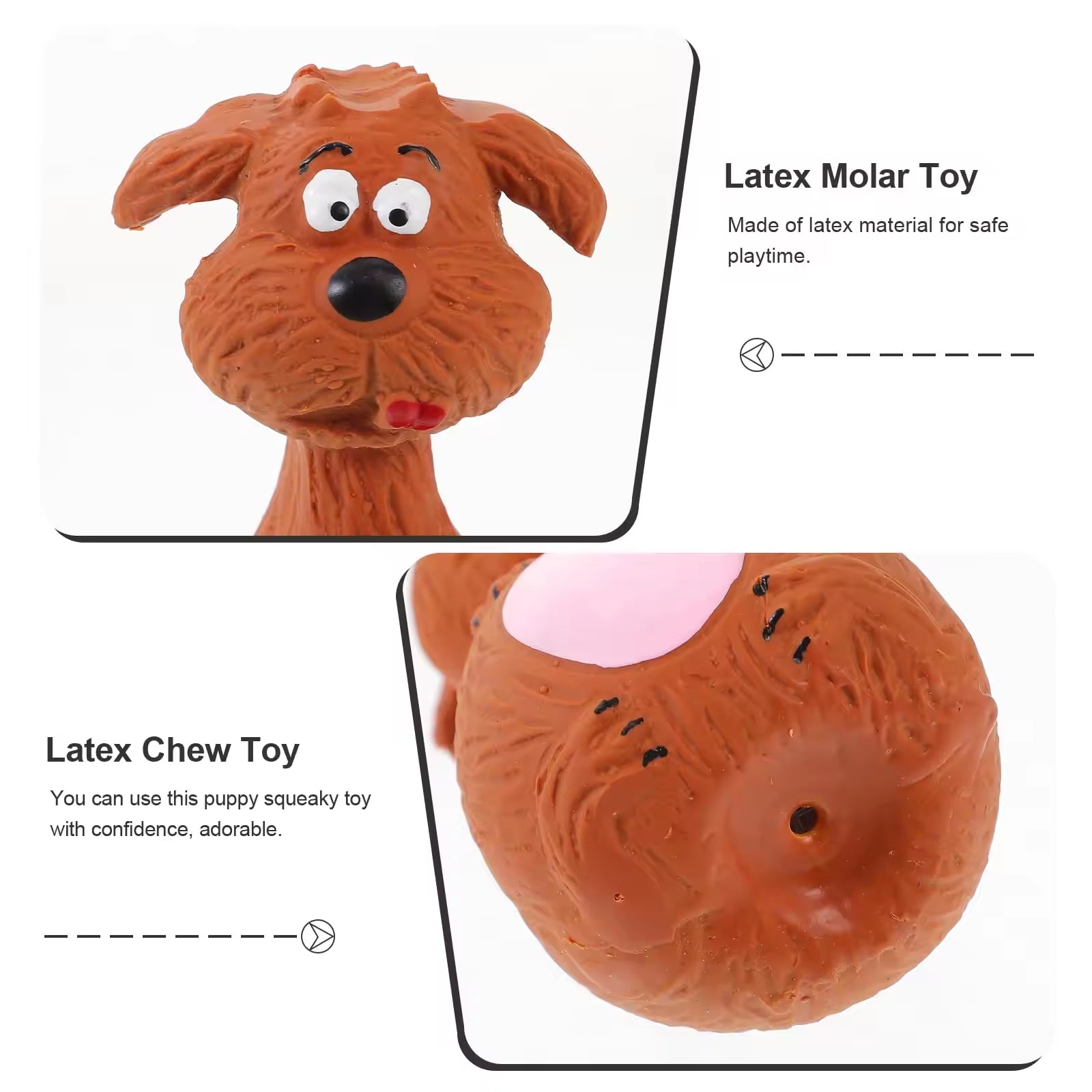 4 pcs Cute Latex Dog Chew Toys with Sound – Interactive Puppy Teething & Dental Health.
