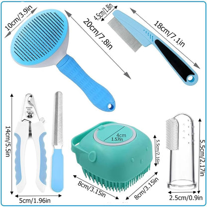 7PCS Premium Pet Grooming Kit for Dogs & Cats