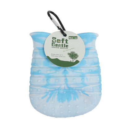 2-in-1 Dog Paw Cleaner Cup – Portable Pet Foot Washer Brush Bucket.